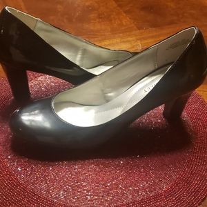 Black patent leather shoes